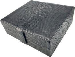 Zigarrenzubehör Humidor  Classic black snakeskin