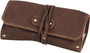 Pfeifenzubehör Pfeifentaschen  Classic Rollbeutel Einsteigerset gerade Leder washout (409501)