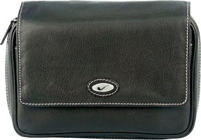 Pfeifenzubehör Pfeifentaschen  Classic 4er Leder schwarz Metallemblem (634561)