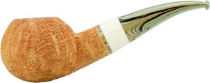 Pfeifen Freehand Pfeifen  Sabina Pipes Sandblasted Natura Author with Mammoth Ivory