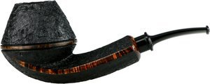 Sabina Pipes Freehand Partially Sandblasted Paneled Bent Bulldog