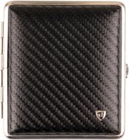 Zigarrenzubehör Etui  vom Hofe Manufaktur 18er Leder Carbonoptik schwarz Rahmen nickel (605701)