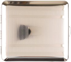 Zigarrenzubehör Etui  Classic 16er chrom Streifen (600302)