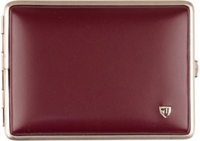 Zigarrenzubehör Etui  vom Hofe Manufaktur 18er Soft-Leder rot Rahmen nickel (612942)