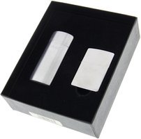 Zigarrenzubehör Feuerzeug  Zippo chrome brushed Geschenkset (24748)