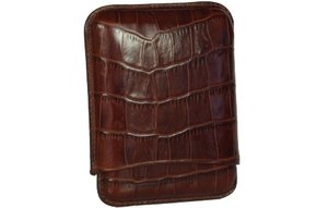 Zigarrenzubehör Etui  Martin Wess 8er Kroko braun (503) (10274)