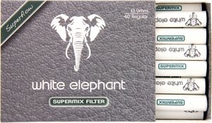 Pfeifenzubehör Pfeifenfilter  White Elephant 9mm Supermix-Filter (40 Stück) (20302)