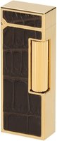 Zigarrenzubehör Feuerzeug  Dunhill Alligator gold plated brown (DU24FRR6105201TU)