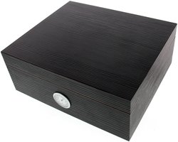 Zigarrenzubehör Humidor  Classic Walnuss Dekor schwarz (569186)