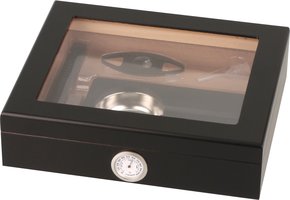 Zigarrenzubehör Humidor  Classic Glasdeckel schwarz (569181)