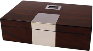 Zigarrenzubehör Humidor  Classic Walnuss glänzend für ca. 35 Zigarren (561018)