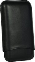 Zigarrenzubehör Etui  Martin Wess 3er smooth schwarz (591) (10339)
