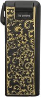 Pfeifenzubehör Pfeifenfeuerzeug  IM Corona Messing schwarz florale Ornamente (33-9535) (16473)