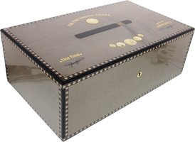Zigarrenzubehör Humidor  Elie Bleu für 120 Zigarren mit einer Sykomore Maserung in grau