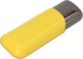 Zigarrenzubehör Etui  Angelo Leather/Metal yellow/anthracite (812024)