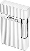 Zigarrenzubehör Feuerzeug  S.T. Dupont Versilbert längstgestreift (016817)