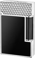 Zigarrenzubehör Feuerzeug  S.T. Dupont Firehead Palladium Black Chinese lacquer (016746)