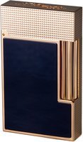 Zigarrenzubehör Feuerzeug  S.T. Dupont Rosegold Lack blau (C16604)