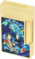 Zigarrenzubehör Feuerzeug  S.T. Dupont Koifish shiny/gold (C16397SH)