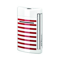 Zigarrenzubehör Feuerzeug  S.T. Dupont white red stripes (010108)