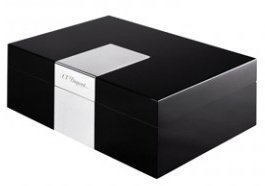 Zigarrenzubehör Humidor  S.T. Dupont schwarz Metallplatte (100 Zigarren) (1266)