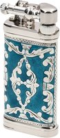Pfeifenzubehör Pfeifenfeuerzeug  Sillems Singleside Lea Sterling Silver turquoise (1988AZ)
