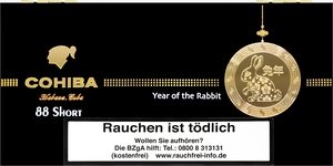 Zigarillos Kuba  Cohiba Short Year of the Rabbit Gold Plated (88er)