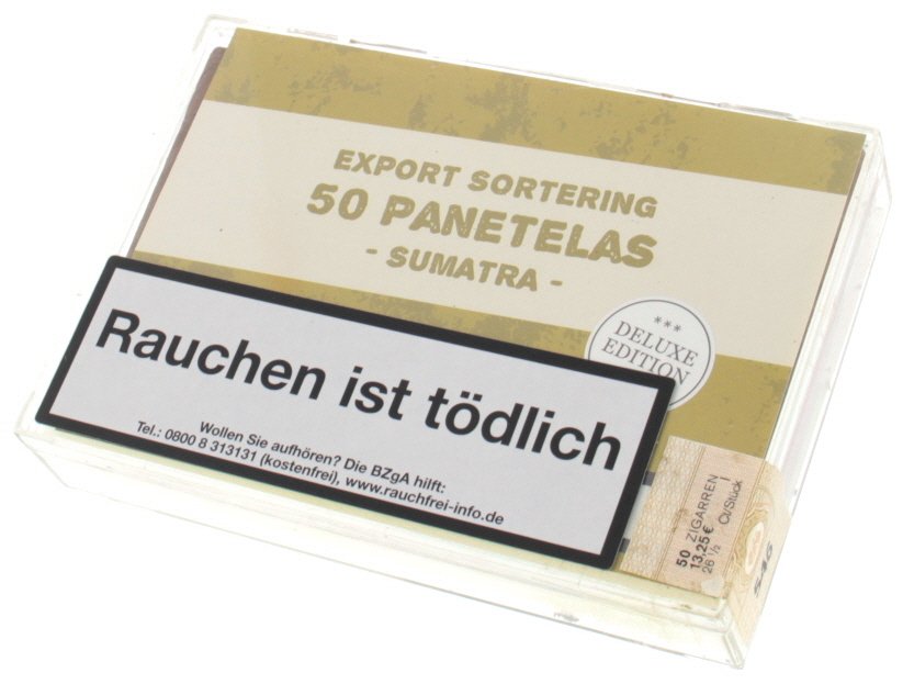 Holländische Export Sortering Deluxe Edition Panetelas Sumatra 50er
