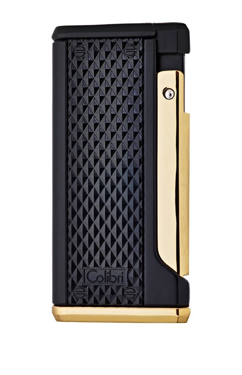 Colibri Monza III Zigarrenfeuerzeug schwarz-gold (295028) Laser