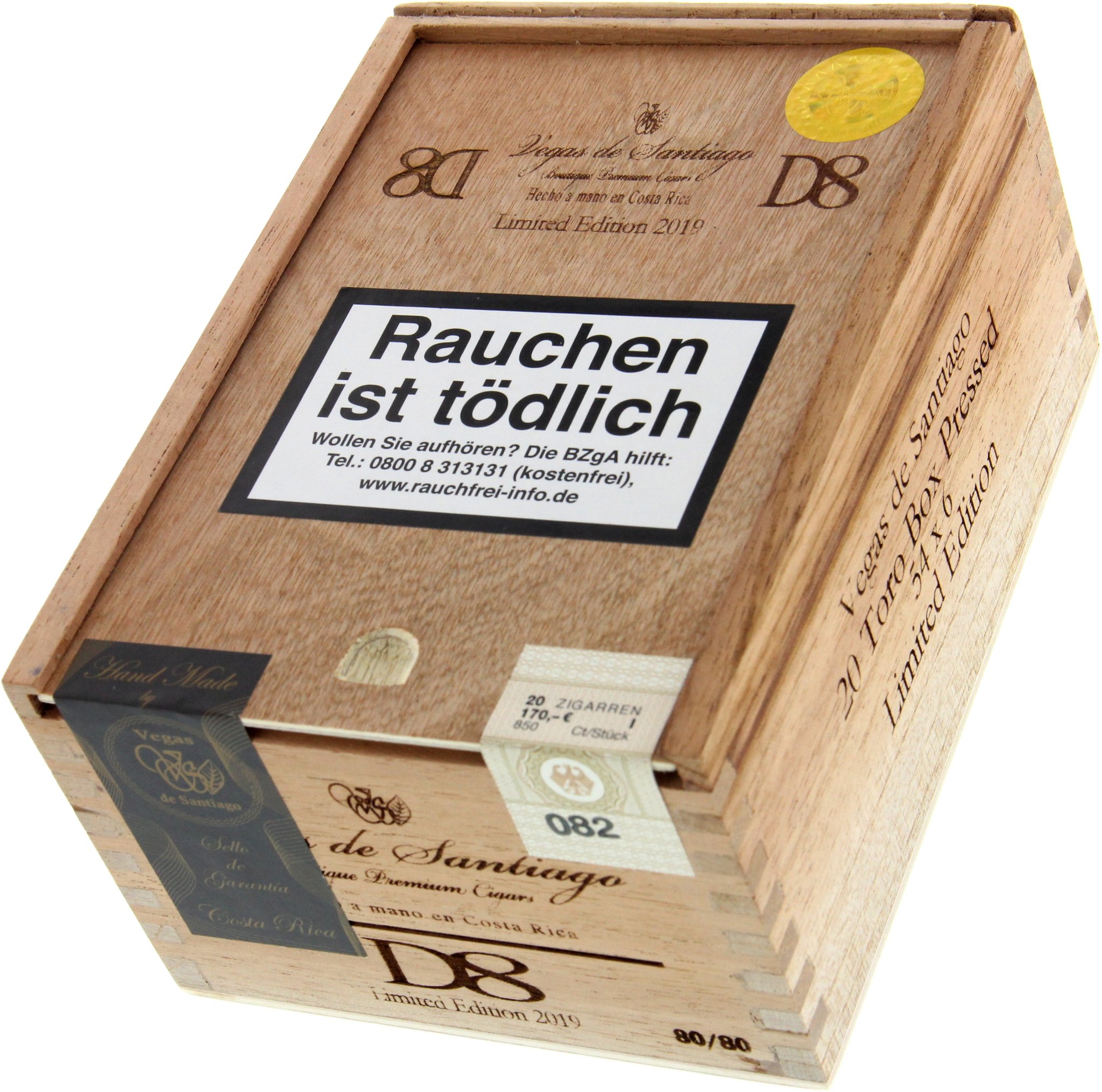 Vegas de Santiago D8 Toro boxpressed Kiste