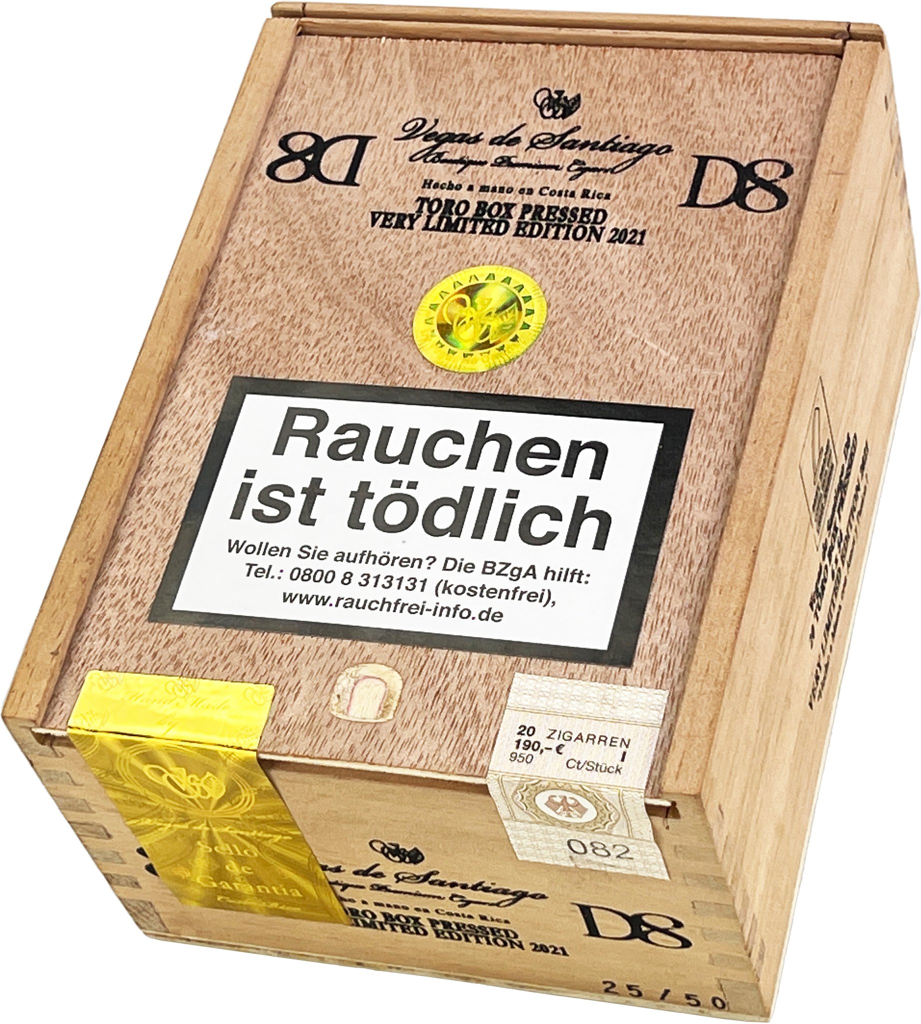 Vegas de Santiago D8 Toro boxpressed Limited Edition 2021 Kiste