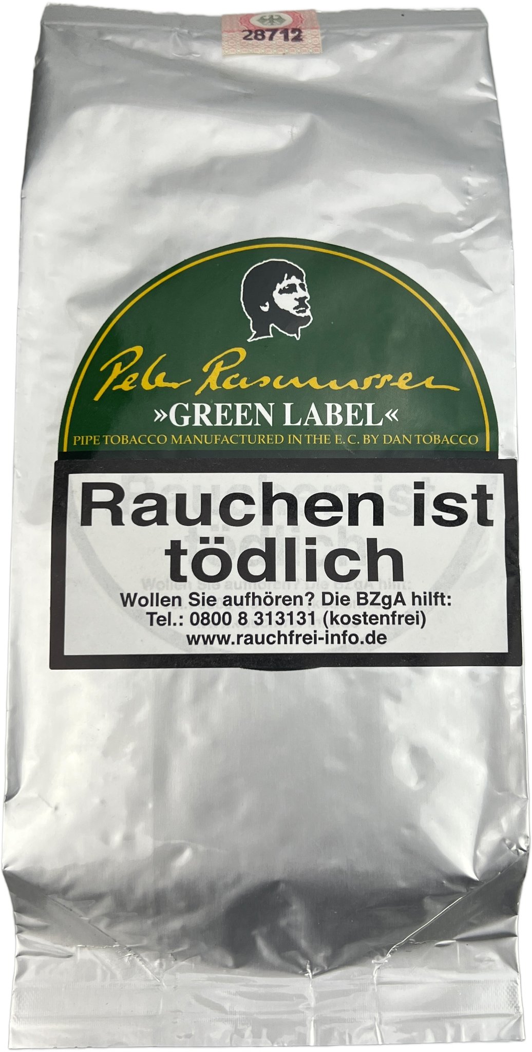 Dan Tobacco DTM Pfeifentabak Peter Rasmussen Green Label 125g Pouch