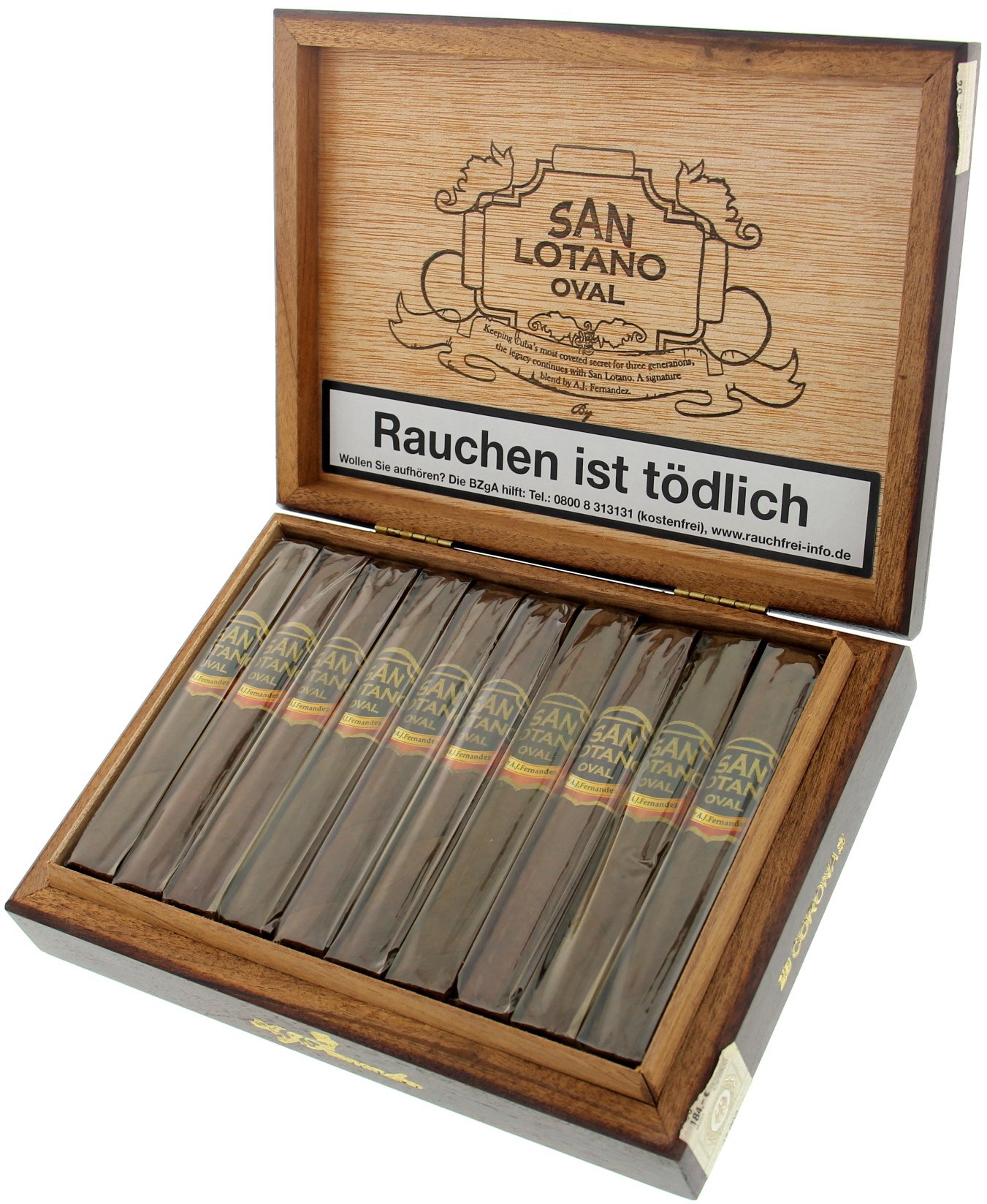 A.J. Fernandez San Lotano Oval (Box pressed) Corona Kiste offen