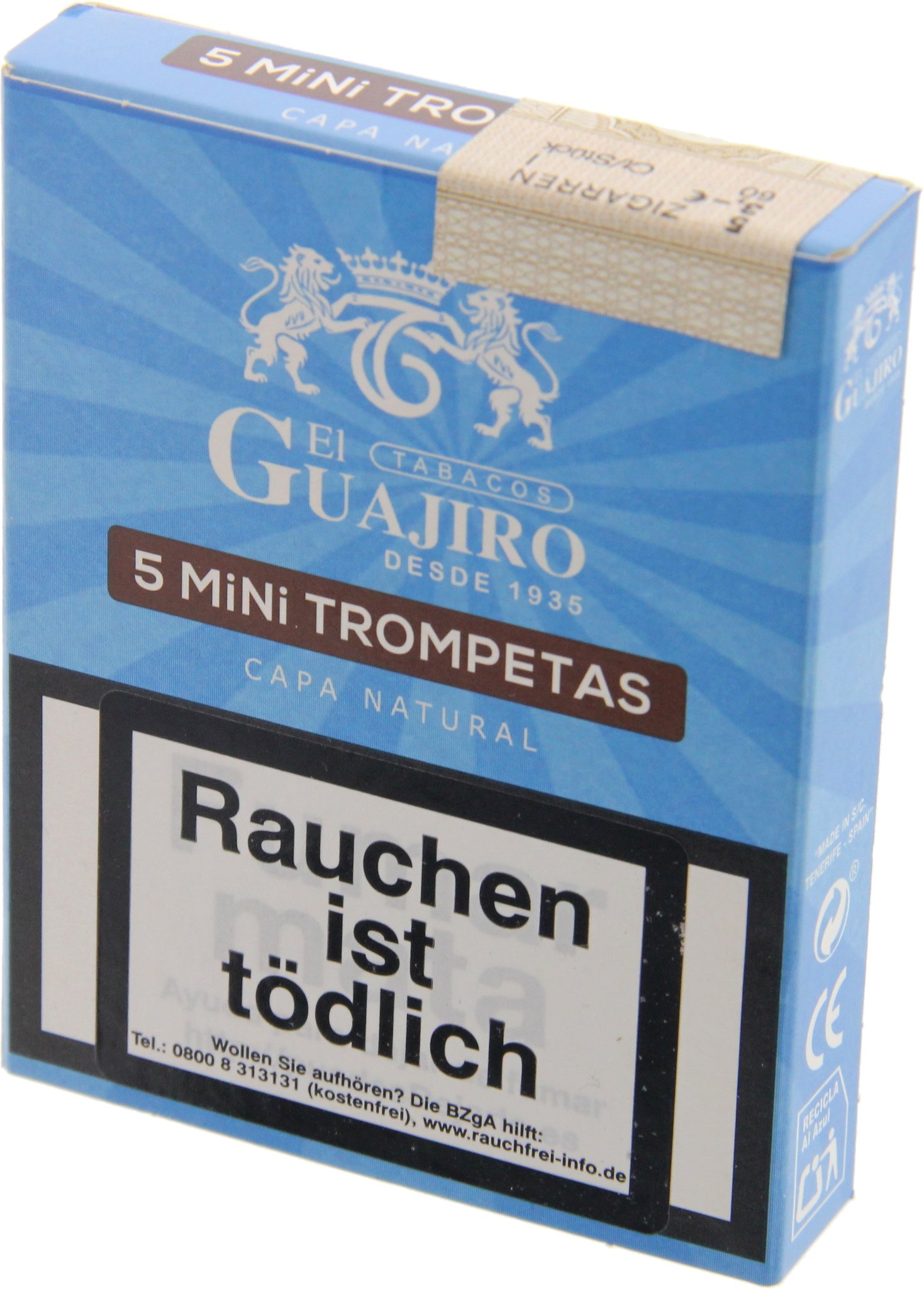 El Guajiro Cigarillos Mini Trompetas Sumatra (5er)