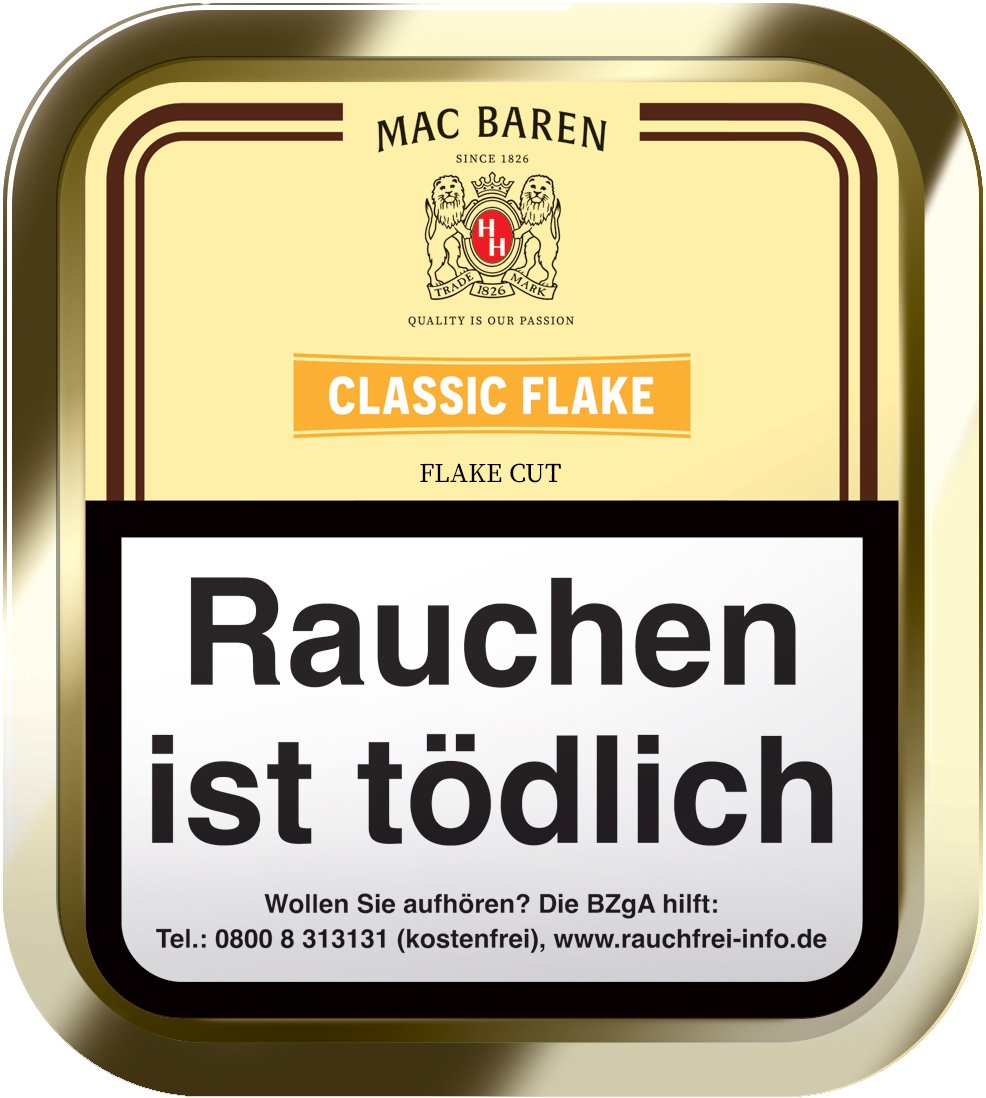 Mac Baren Pfeifentabak Classic Flake Cut (ehemals Vanilla Cream) 50g Dose_01