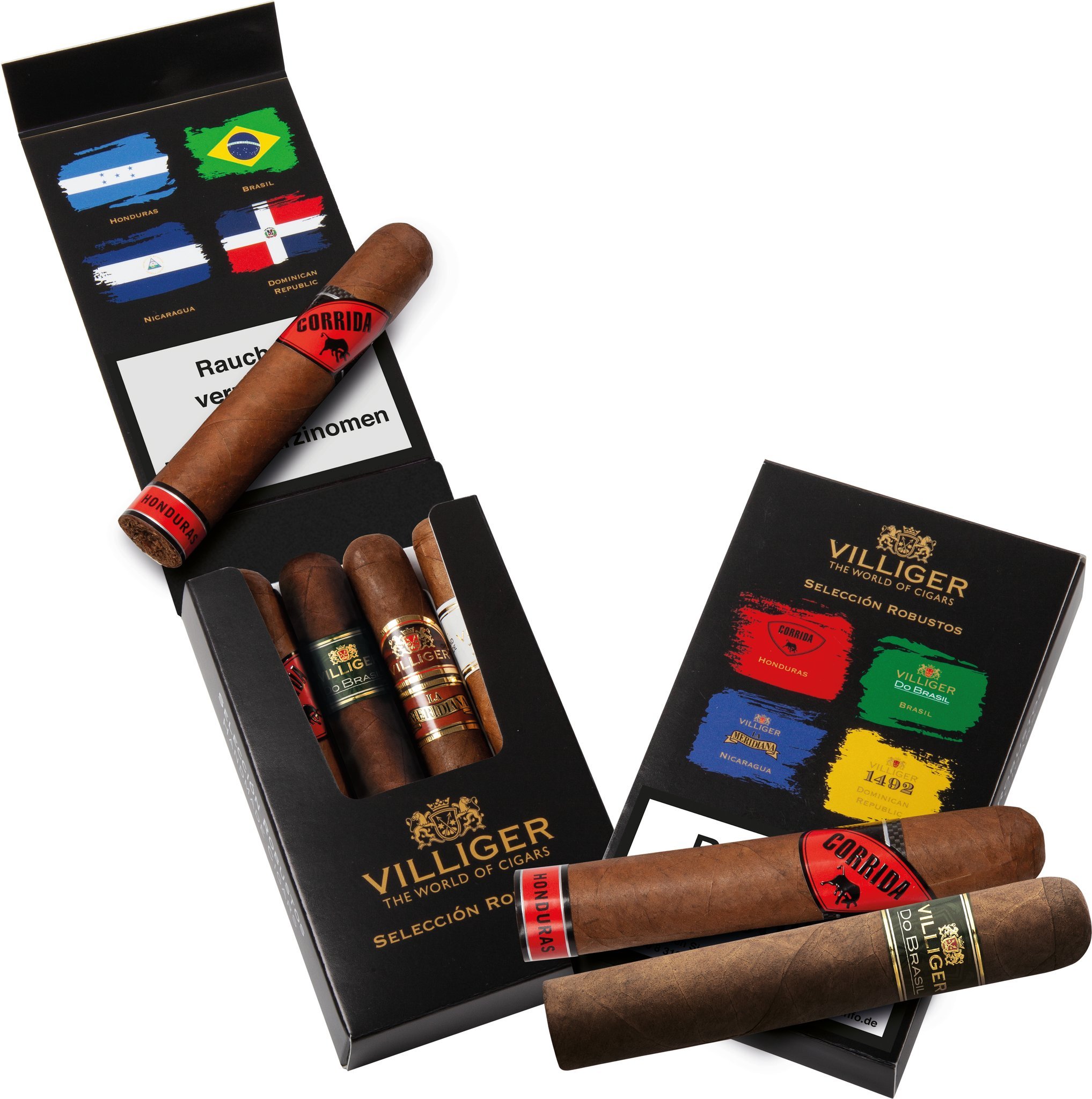 Villiger Sampler Robusto Seleccion (4er Box) aufgeklappt