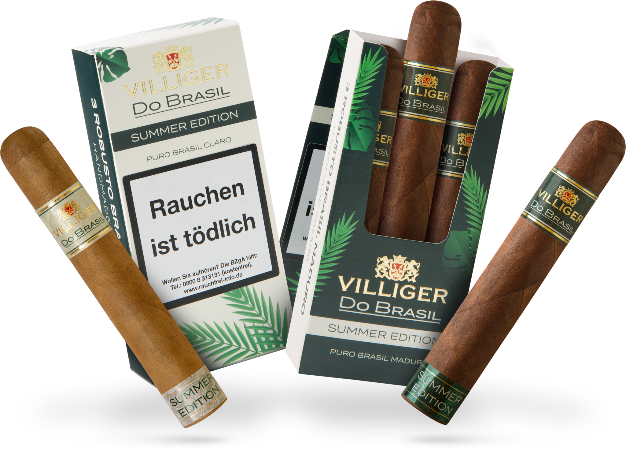 Villiger Sampler Summer Edition Robusto Brasil Claro 2021 (3er Box) Sommereditionen