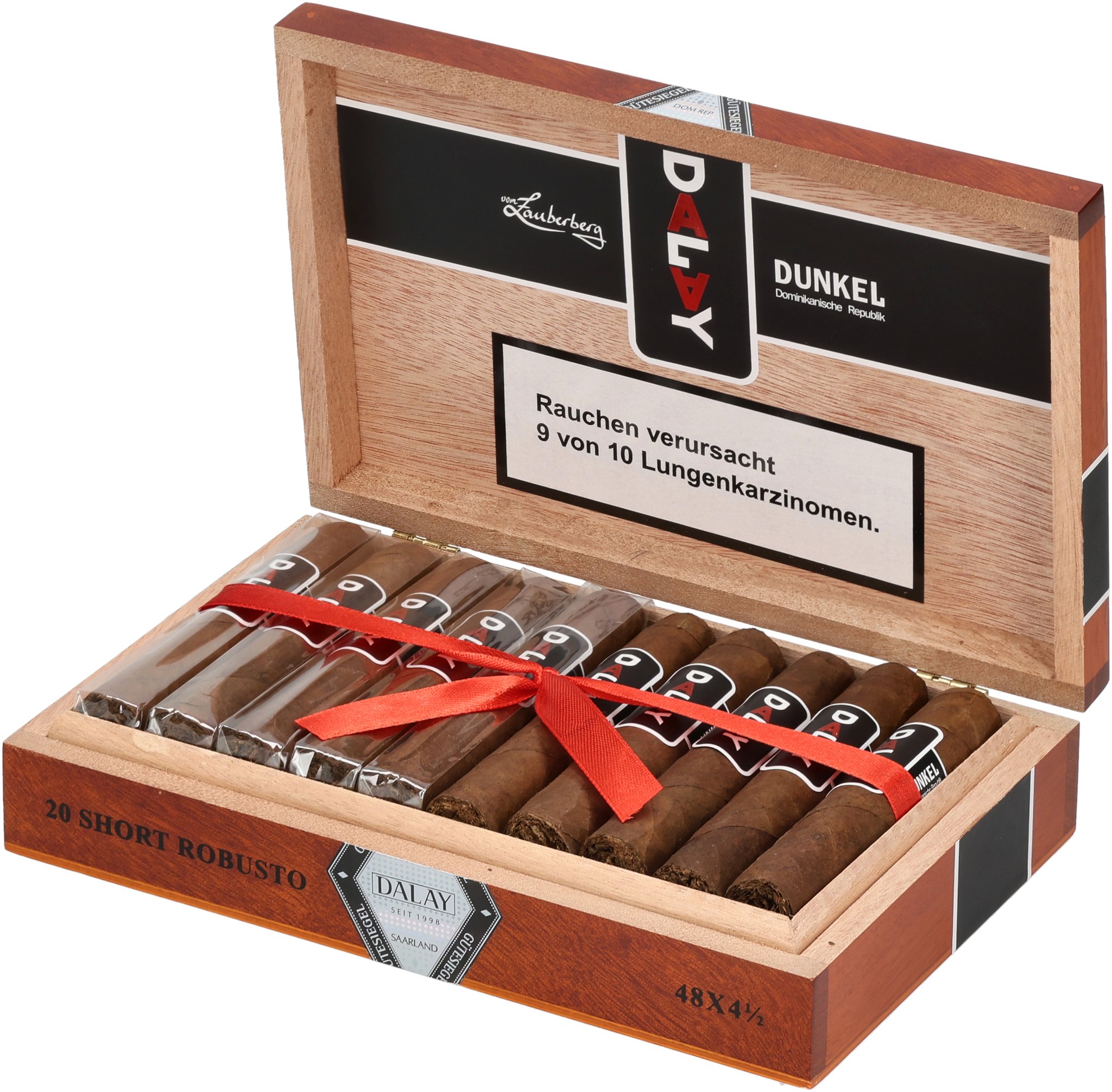 Dom Rep Dunkel Short Robusto box open