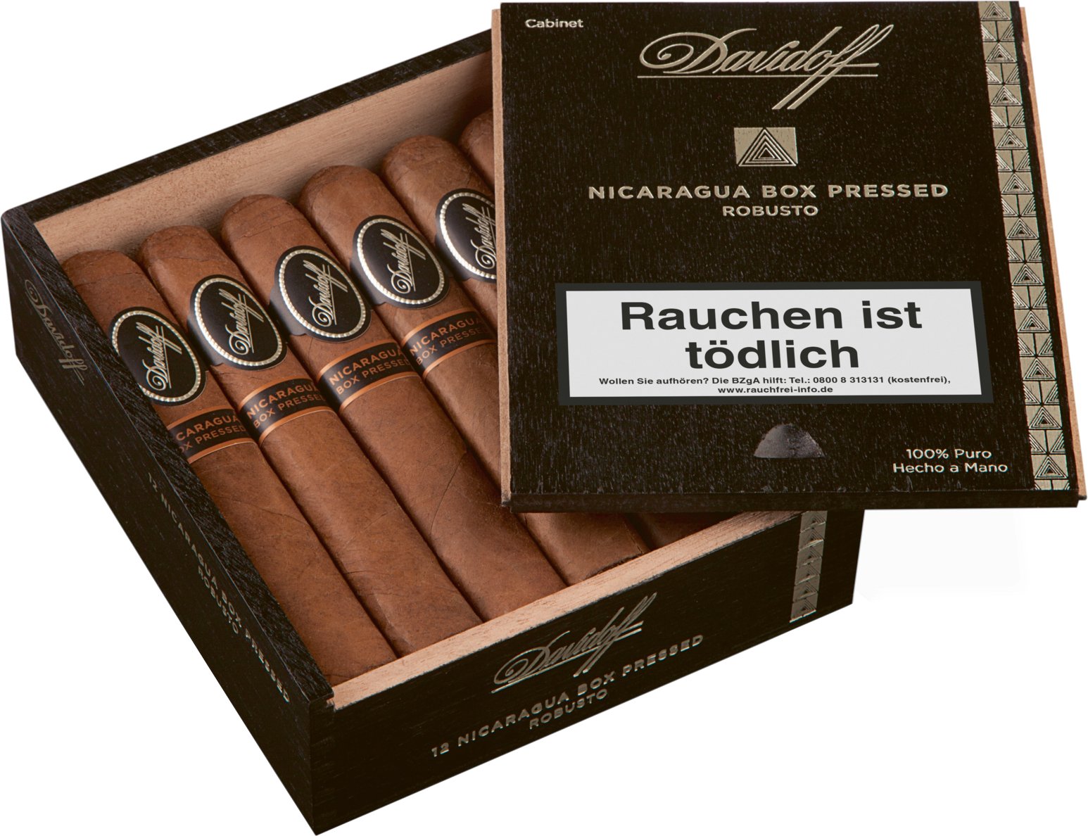 Davidoff Nicaragua Robusto BOXPRESSED Kiste Detailbild