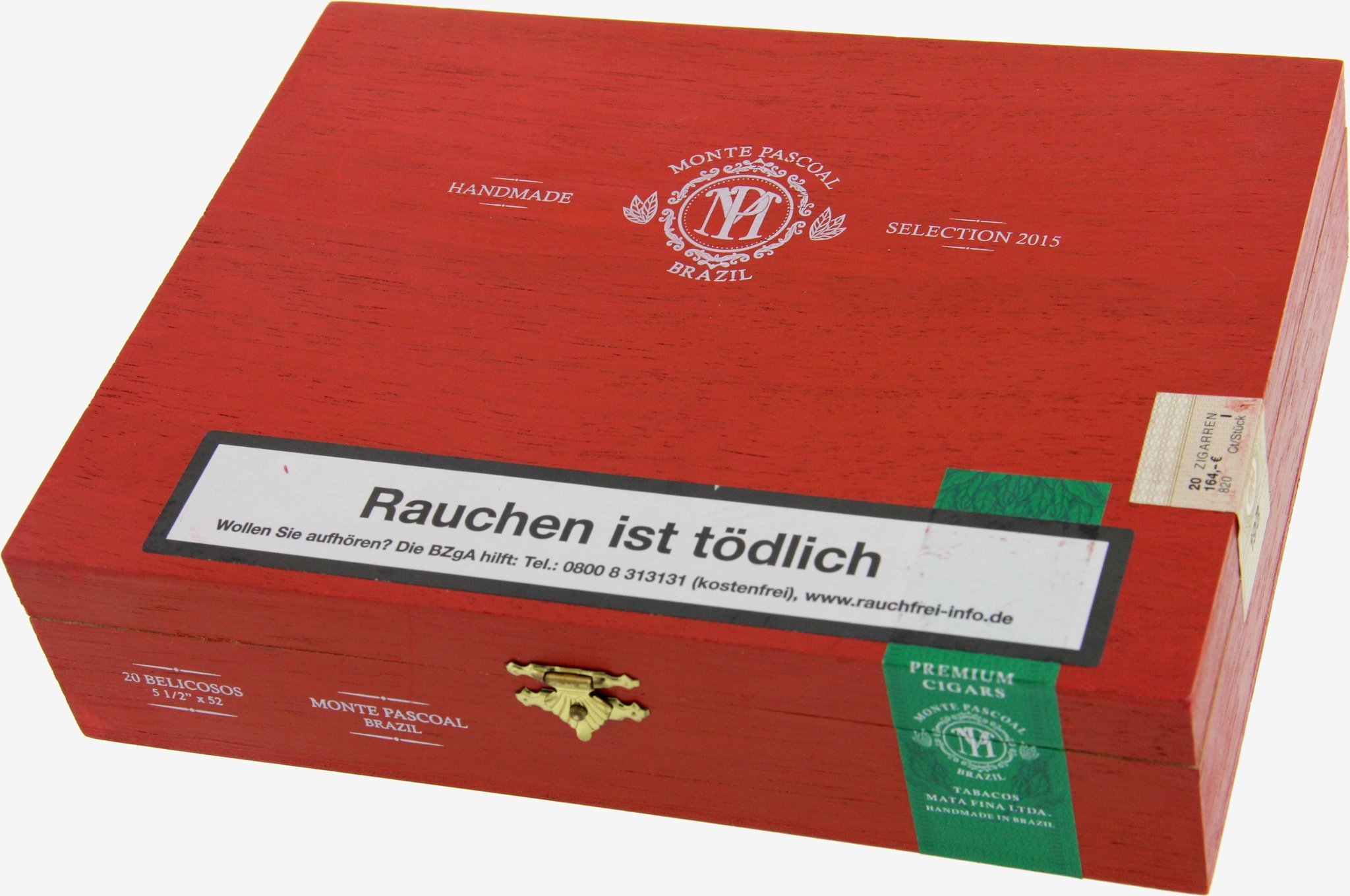 Tabacos Mata Fina Monte Pascoal Selection 2015 Belicoso Kiste