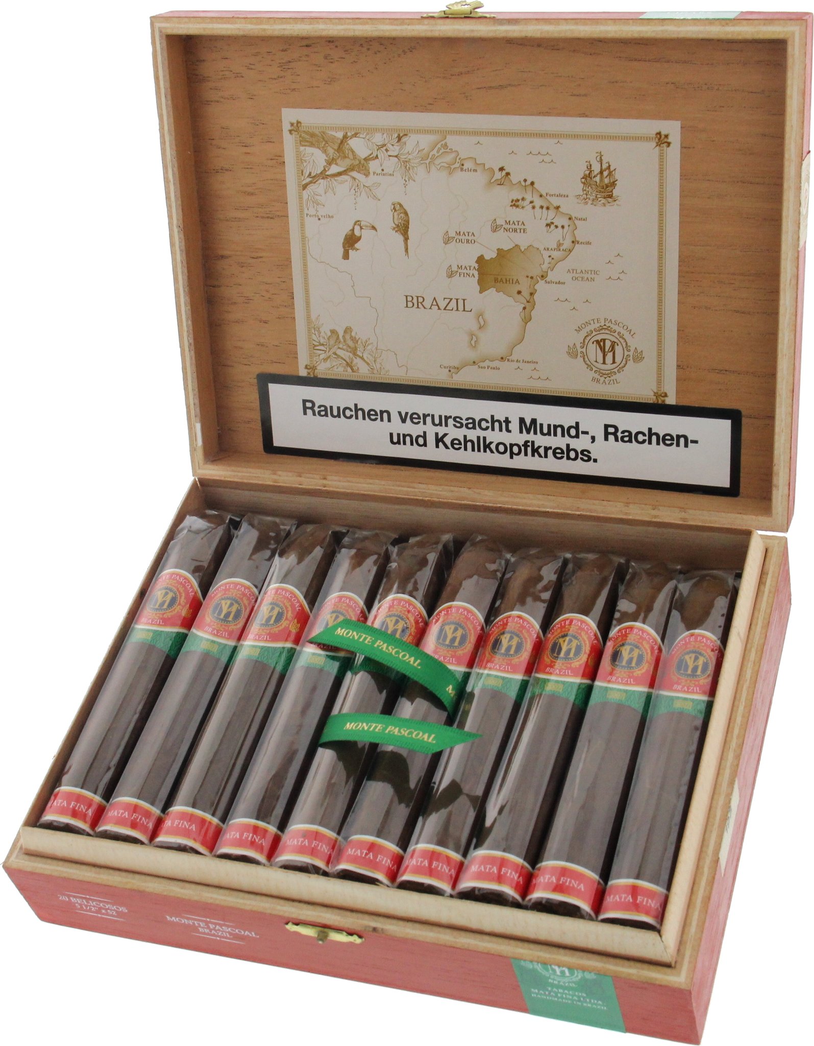 Tabacos Mata Fina Monte Pascoal Selection 2015 Belicoso Kiste offen