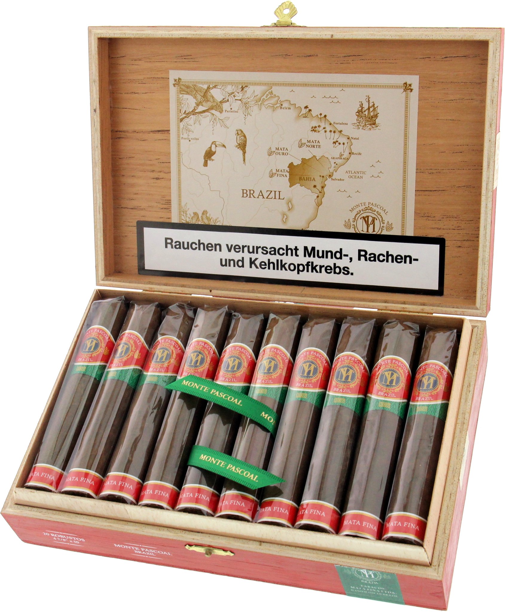 Tabacos Mata Fina Monte Pascoal Selection 2015 Robusto Kiste offen
