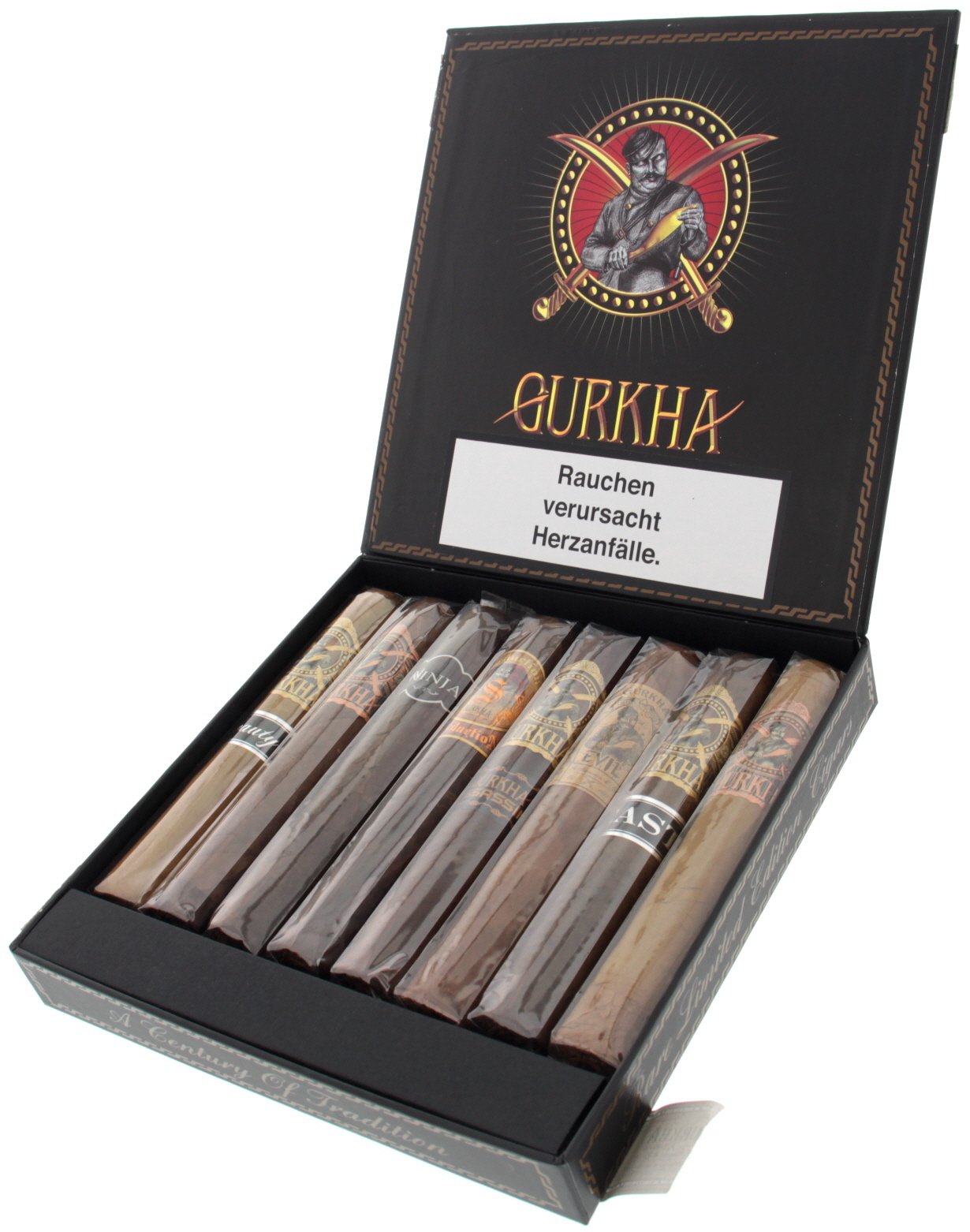Gurkha Sampler Godzilla Pack Sampler (8 Zigarren) offen