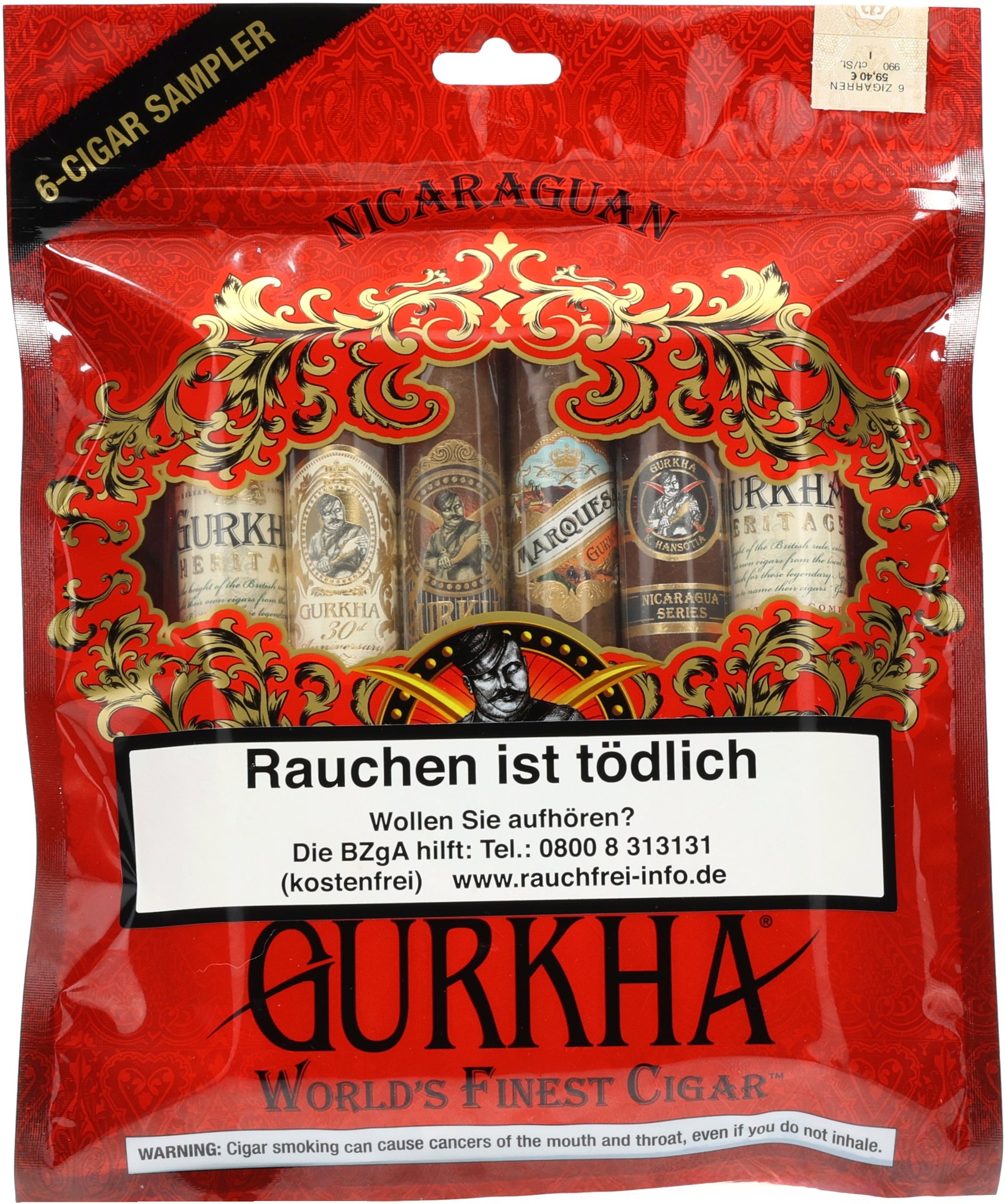 Gurkha Sampler Baggies Toro Pack Nicaragua (6 Zigarren)_01