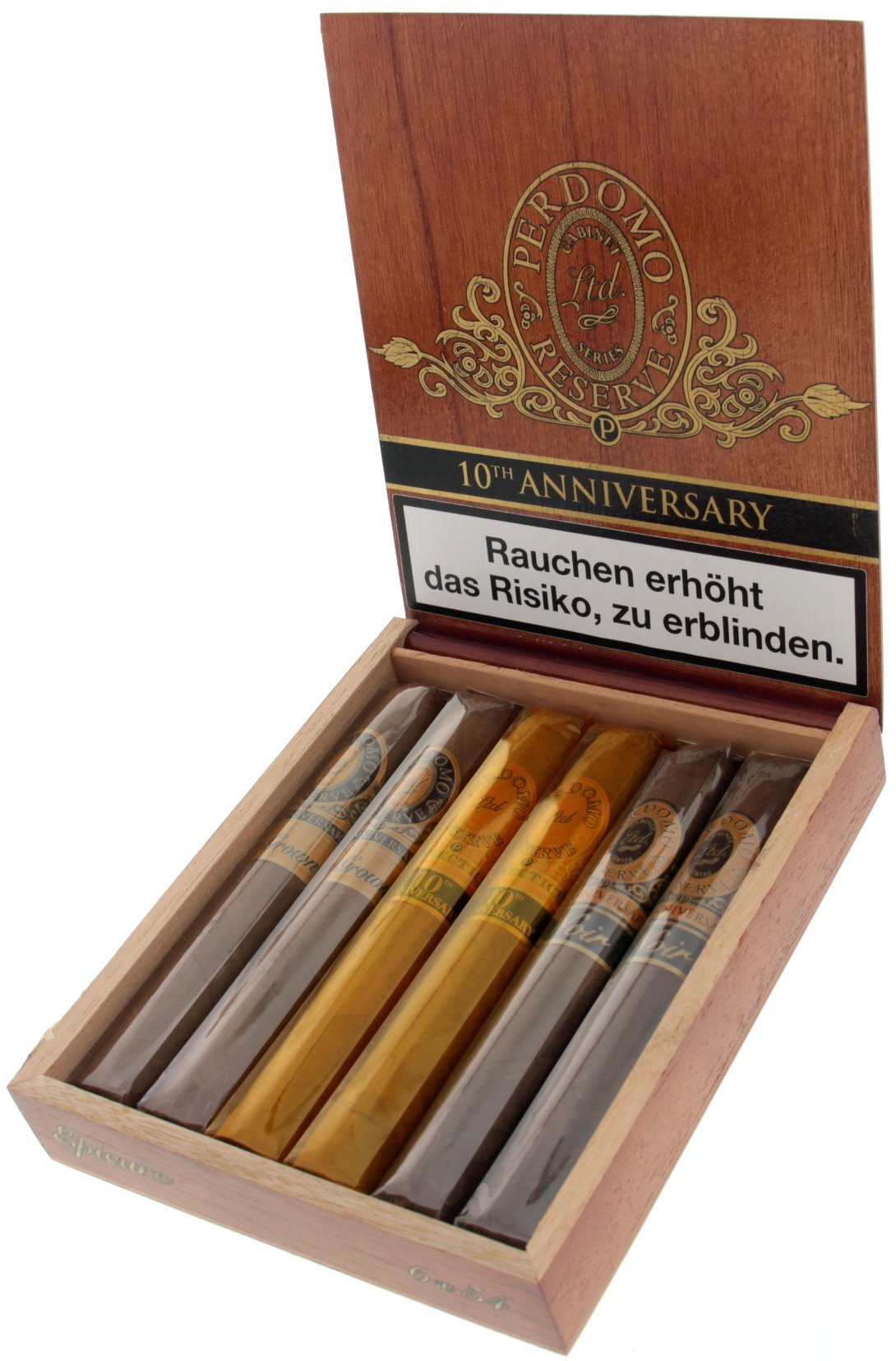 Perdomo 10th Anniversary 6er Sampler offen