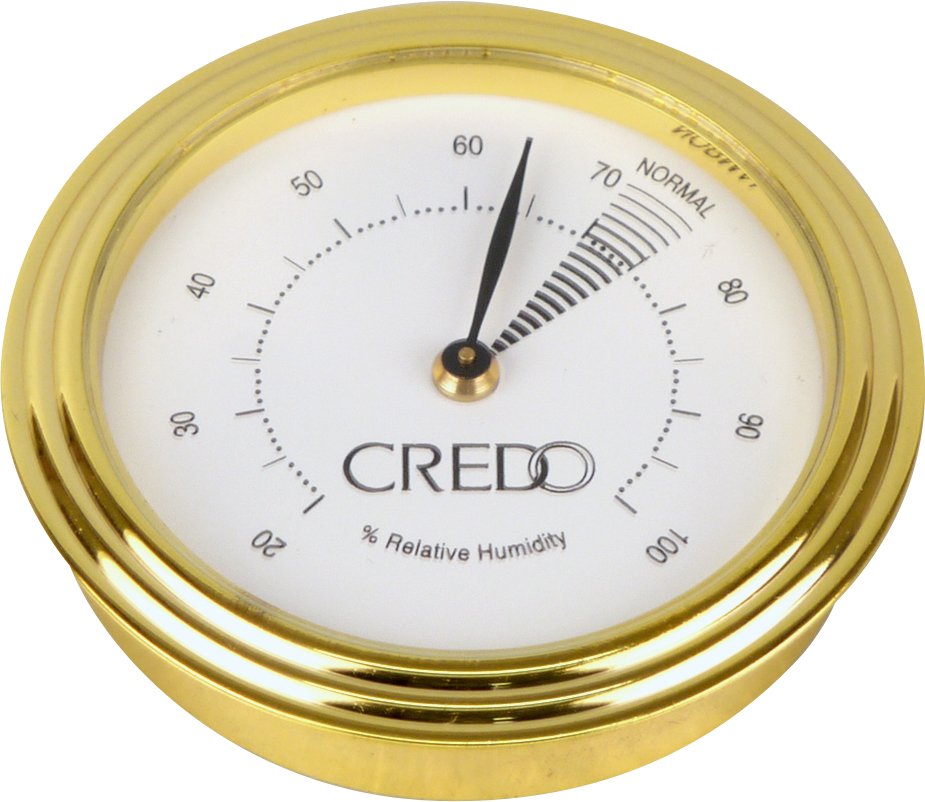Credo Humidorzubehör Hygrometer gold (596092)