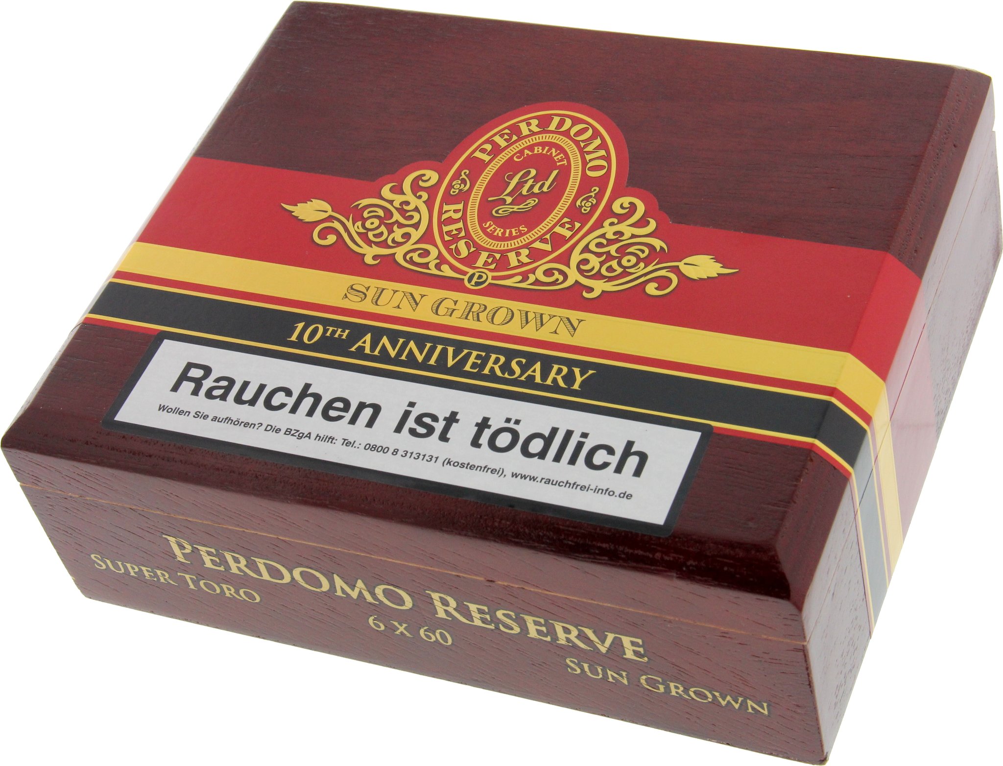Perdomo Reserve 10th Anniversary Super Toro (Box-Pressed Sun Grown) Kiste