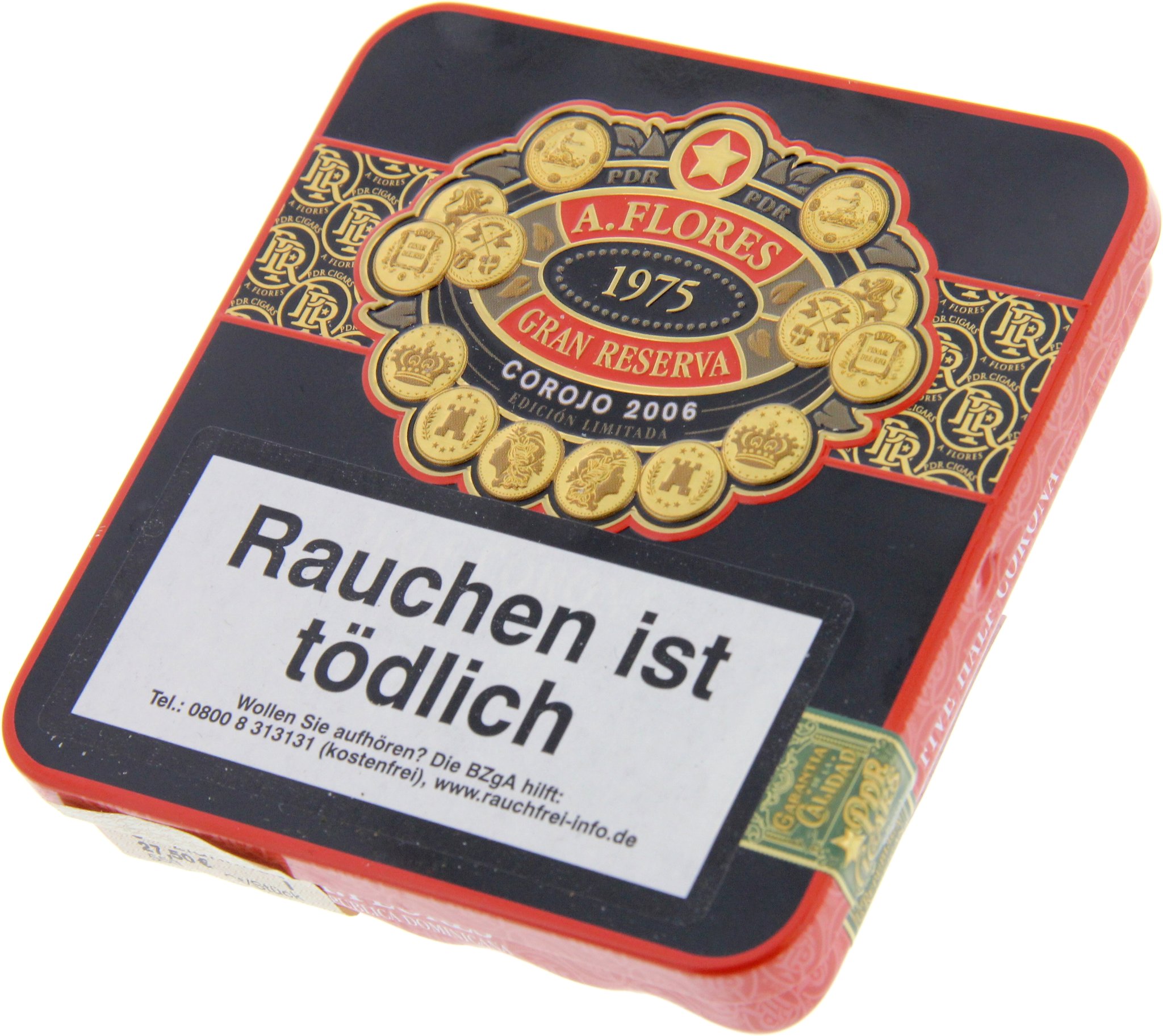 PDR Abe Flores 1975 Gran Reserva Corojo 2006 Half Corona Tin (aus der Blechschachtel)