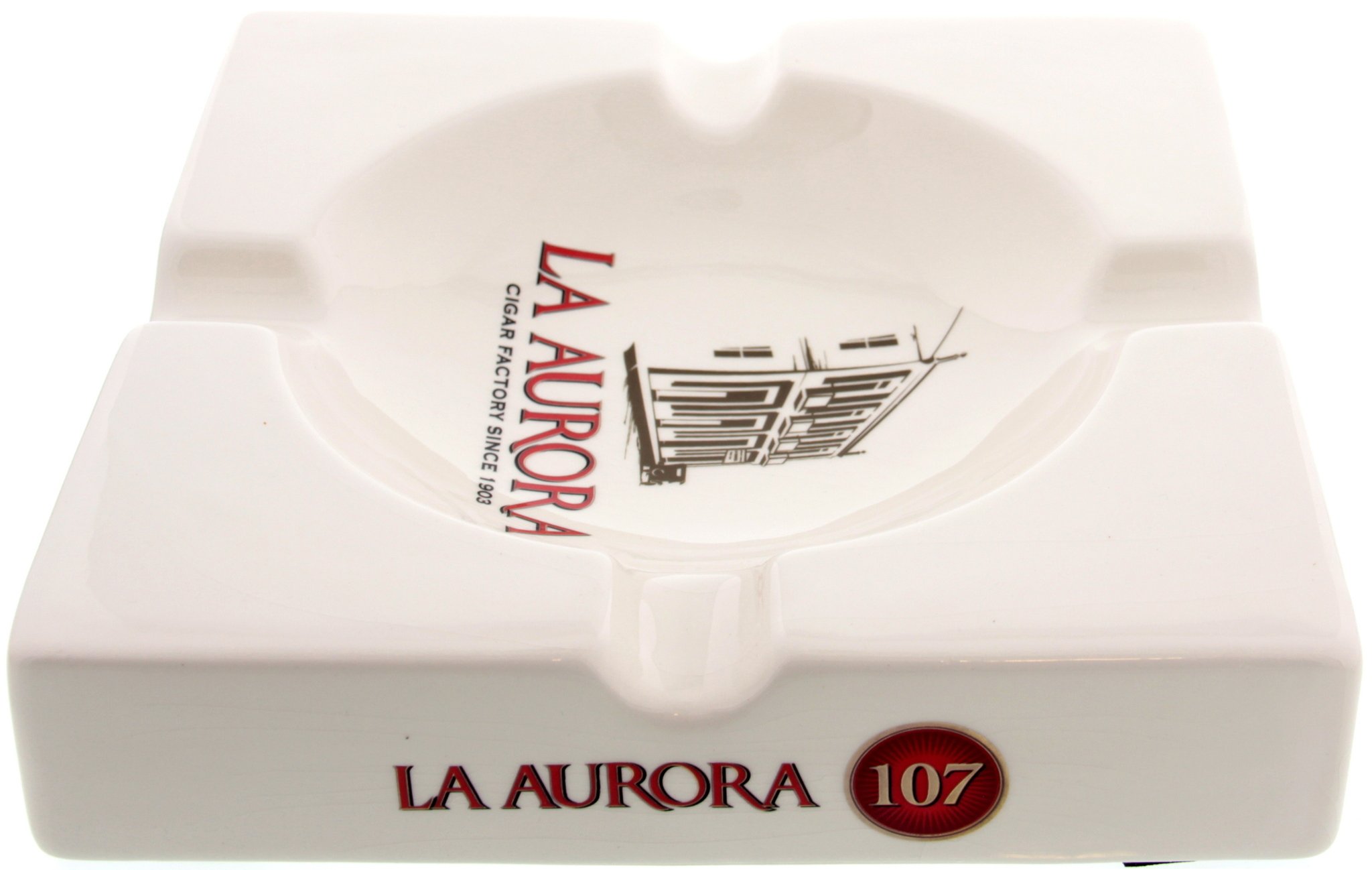 La Aurora Zigarrenascher Weiß Seitenansicht 1