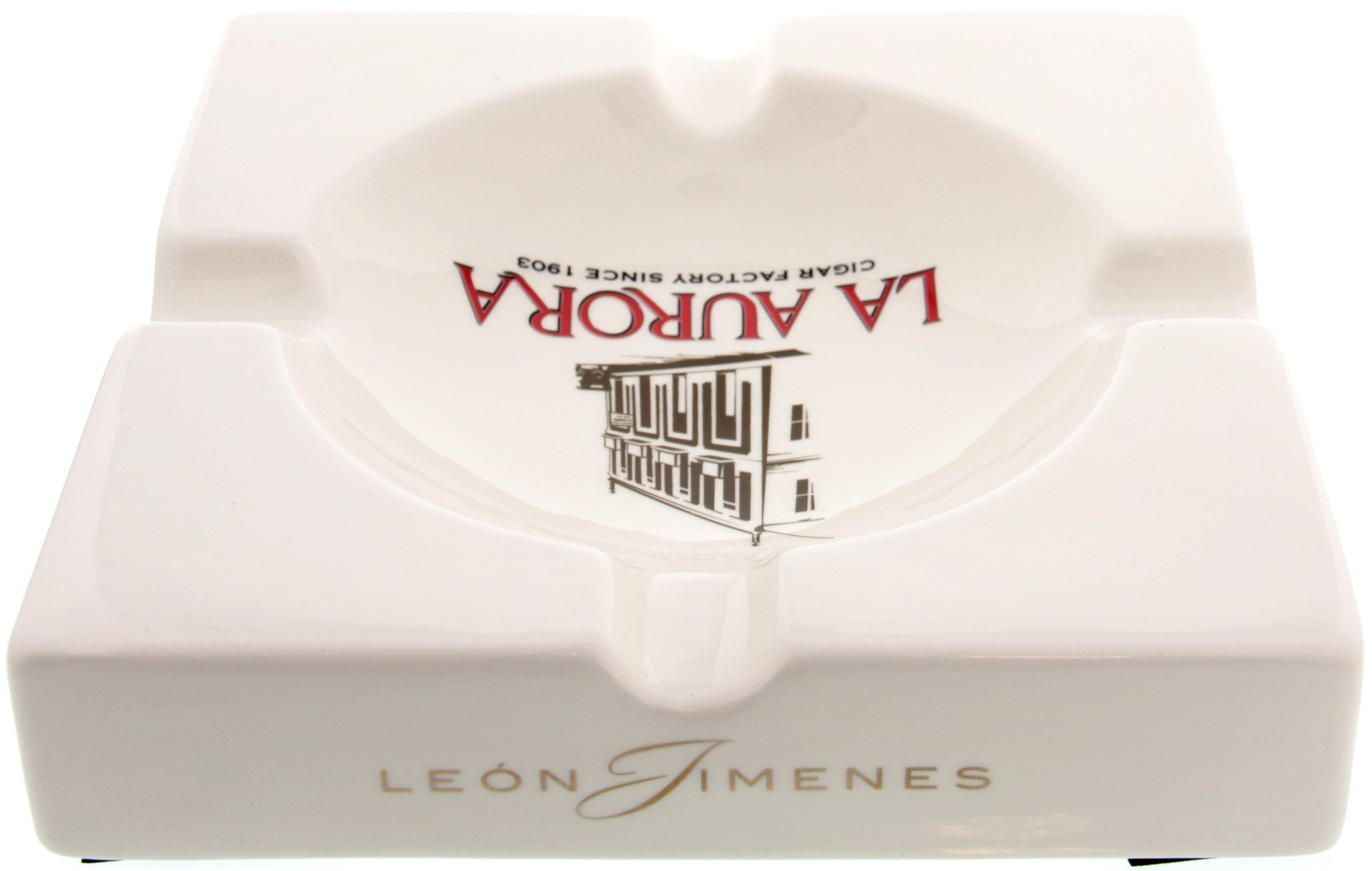 La Aurora Zigarrenascher Weiß Seitenansicht 2